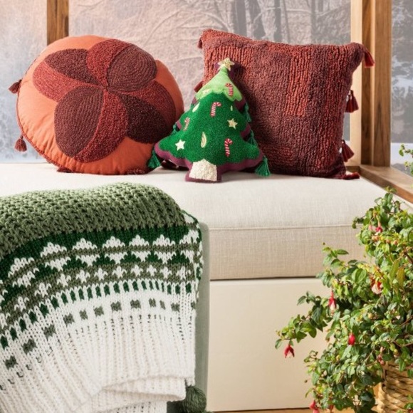 Christmas Tree Shaped Decorative Pillow from Opalhouse designed with Jungalow - Picture 3 of 3